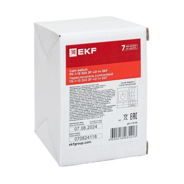  Переключатель кулачковый ПК-1-13 3П 32А "0-1" EKF pk-1-13-32 фото в каталоге от BTSprom.by