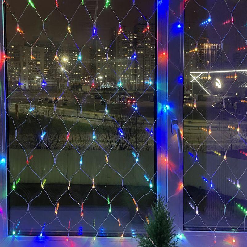 гирлянда светодиодная "сеть" 1.8мх1.5м 180led 8 режимов 220в ip20 rgb эра б0041902 от BTSprom.by