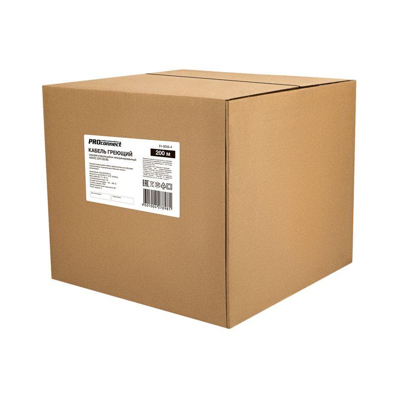  Кабель греющий саморег. для труб водостоков крыш 40КНС-2ЛП-65/85 UV неэкранированный 40Вт/м 200м PROCONNECT 51-0255-4 фото в каталоге от BTSprom.by