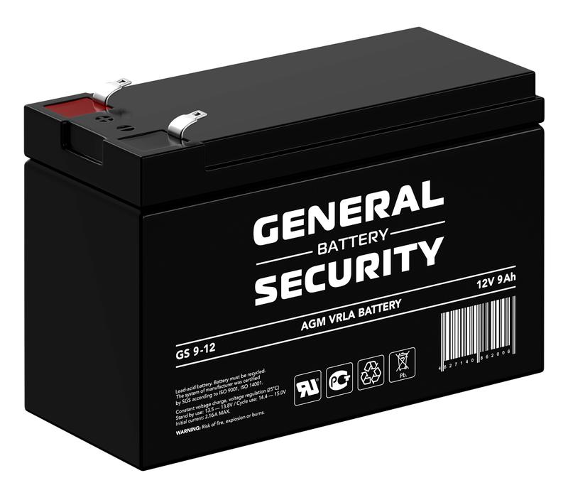  Аккумулятор 12В 9А.ч General Security GS9-12 фото в каталоге от BTSprom.by