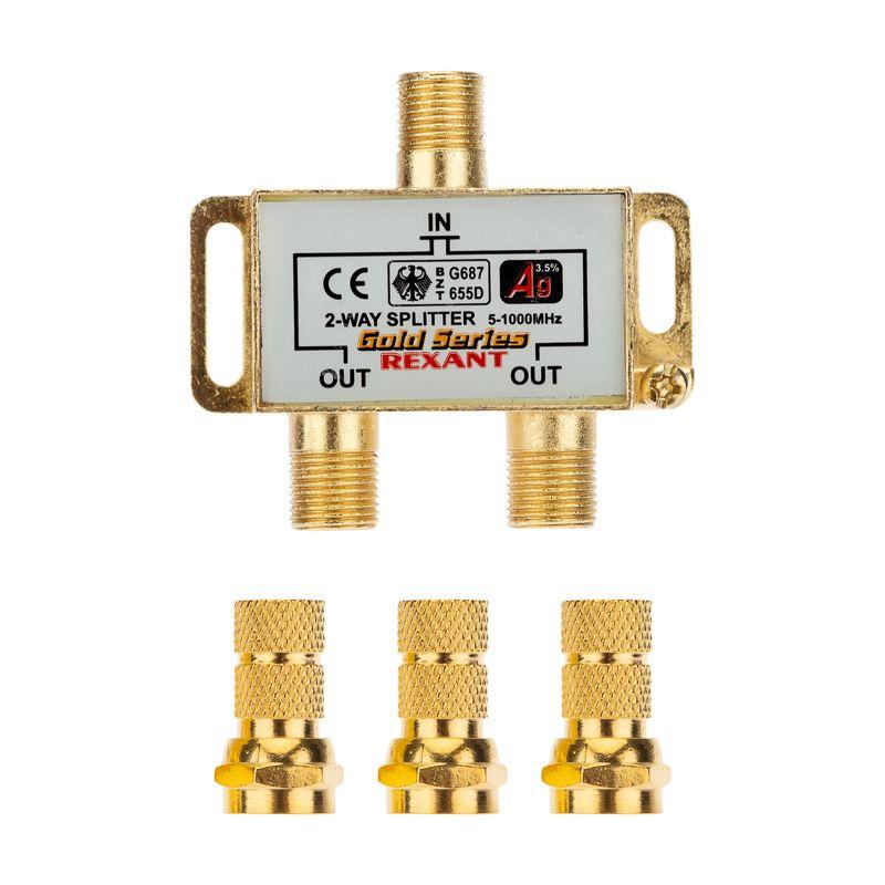  Делитель ТВ "краб" x2+3шт F "BOX" 5-1000 МГц "GOLD" Rexant 05-6101-1 фото в каталоге от BTSprom.by