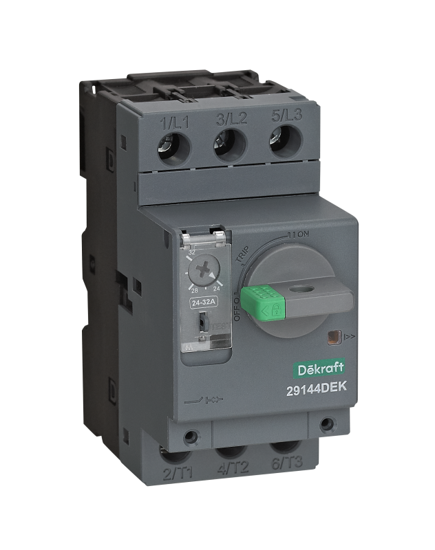 выключатель автоматический для защиты двигателя 3п 20.0-25.0а 15ка ва-451 поворотн. рукоятка термомагнитн. расцеп. dekraft 29143dek от BTSprom.by