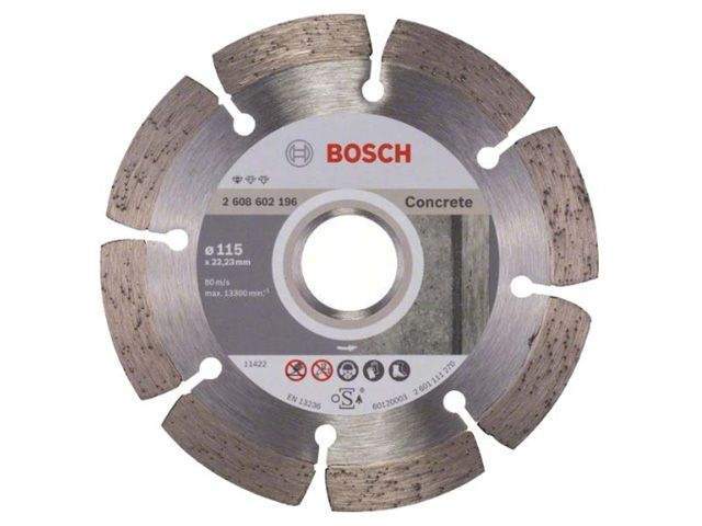 алмазный круг 115х22 мм по бетону сегмент. standard for concrete bosch (сухая резка) от BTSprom.by