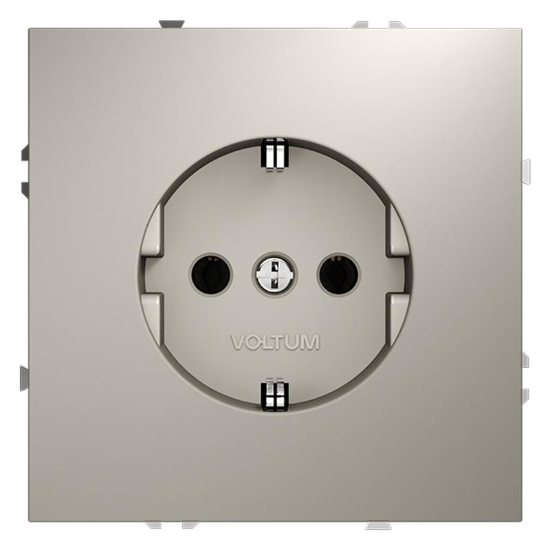 розетка 1-м сп s70 16а с заземл. механизм кашемир voltum vls040103 от BTSprom.by