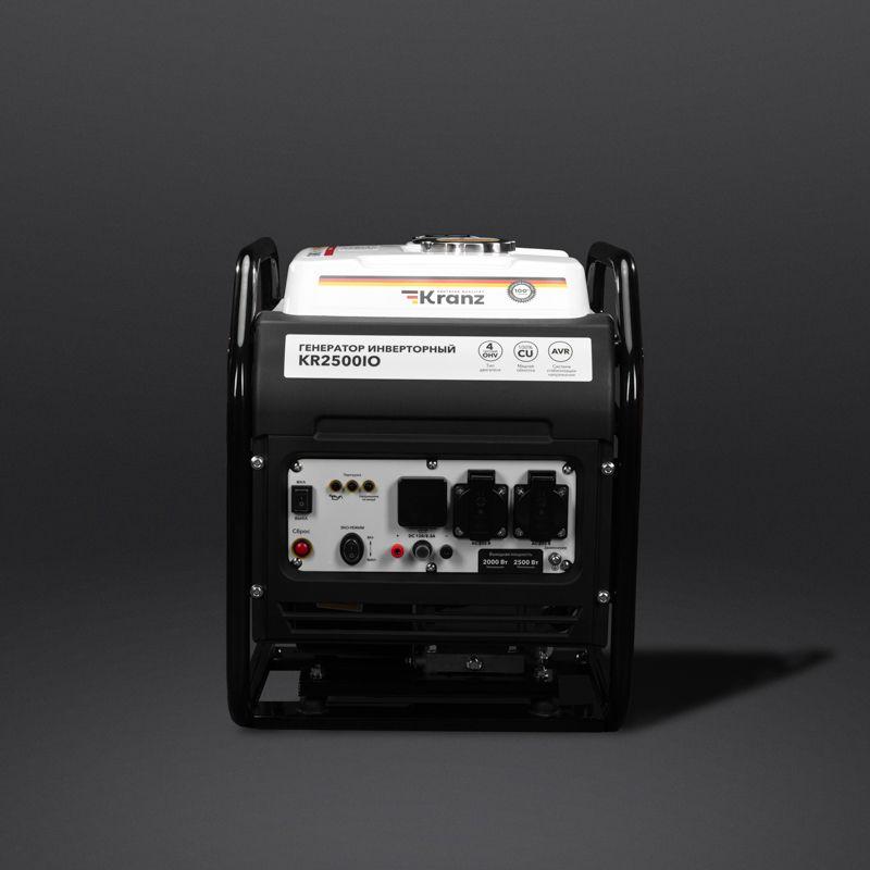  Генератор инверторный KR2500IO 2.5кВт 230В 7л открытый корпус ручной старт KRANZ KR-16-1142 фото в каталоге от BTSprom.by