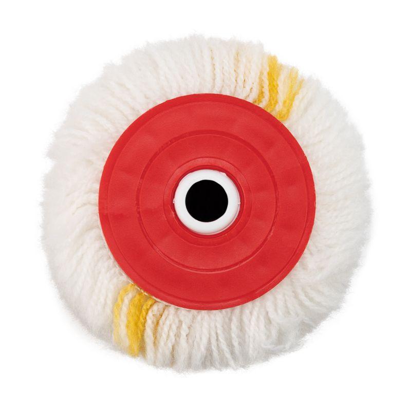  Ролик (сменный) полиамид бел. с желт. полосой ворс 11мм шир. ролика 180мм d42мм бюгель 8мм "Мастер" Rexant 89-0107 фото в каталоге от BTSprom.by