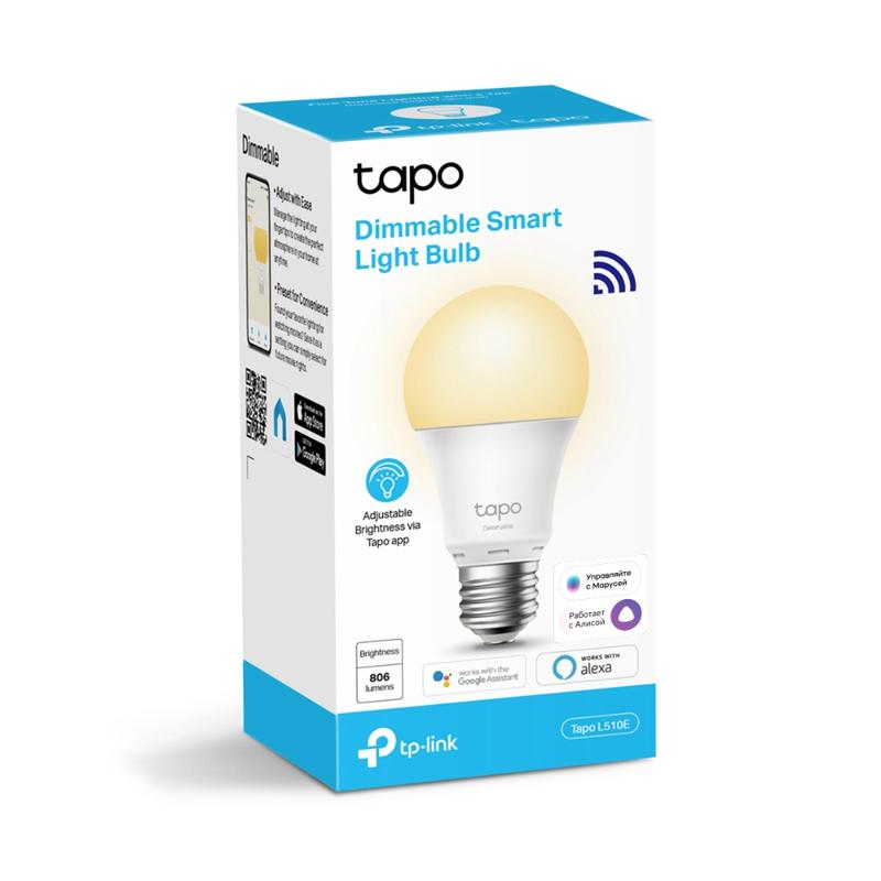 лампа tapo l510e умная диммируемая wi-fi tp-link 1823953 от BTSprom.by