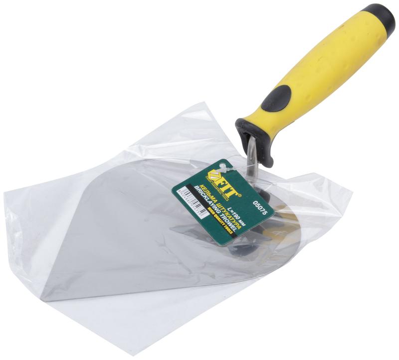  Мастерок штукатура "Профи" "трапеция"нержав. мягкая ручка 190мм FIT 05075 фото в каталоге от BTSprom.by