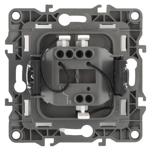  Выключатель 1-кл. СП Эра12 12-1102-06 10А IP20 250В 10AX с подсветкой механизм черн. Эра Б0014638 фото в каталоге от BTSprom.by