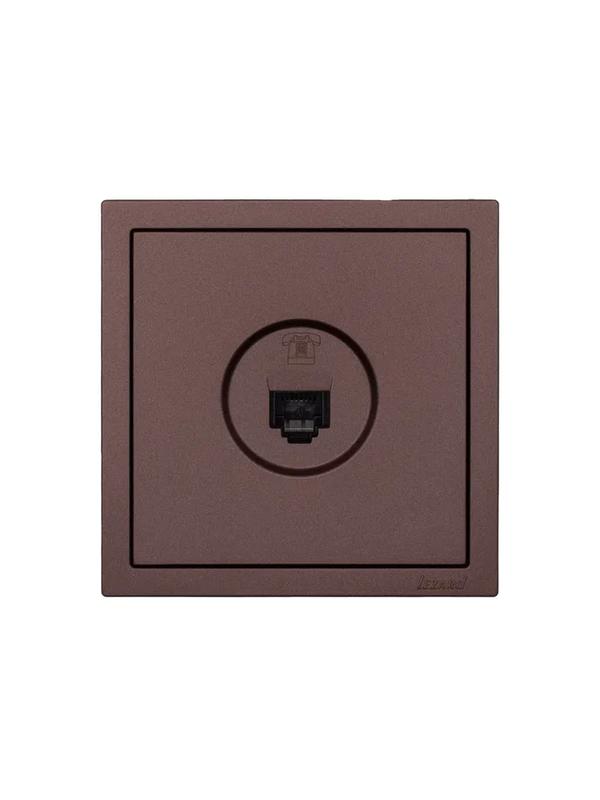  Розетка телефонная евро СП ZIMA IP20 шоколад LEZARD 704-7388-137 фото в каталоге от BTSprom.by