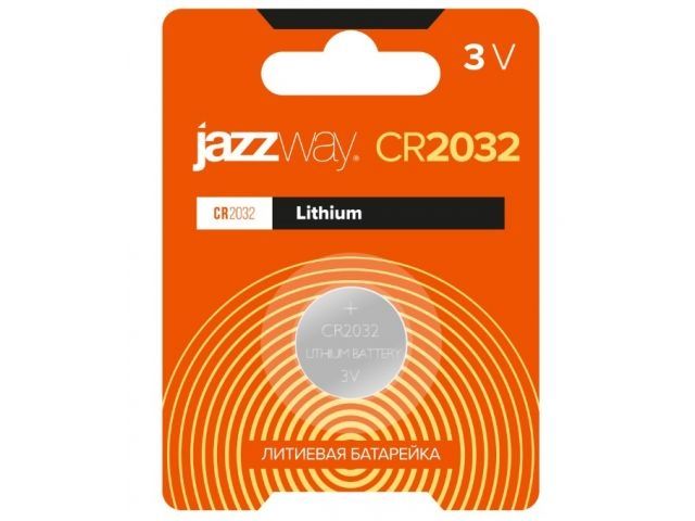 батарейка cr2032 3v lithium 1шт. jazzway (литиевая) 2852892 от BTSprom.by