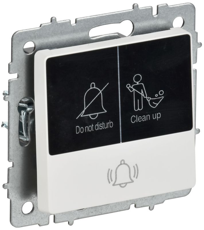 кнопка звонка brite вс10-1-9-браб 10а для отелей с индикацией механизм арктич. бел. iek br-v14-2-10-k91 от BTSprom.by