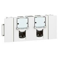 розетка компьютерная 2-м сп 4мод. mosaic rj45 кат.6 ftp cd механизм бел. leg 076546 от BTSprom.by