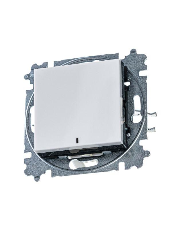 переключатель 1-кл. сп levit ip20 с подсветкой ориентацион. бел./дым. черн. abb 2chh590646a6062 от BTSprom.by