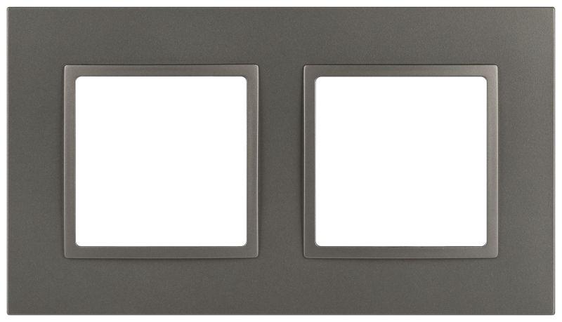 рамка 2-м elegance 14-5012-16 classic для розеток и выключателей титан эра б0065825 от BTSprom.by