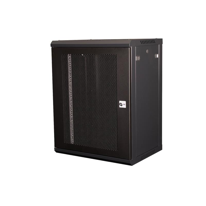 шкаф телекоммуникационный настен. 19дюйм 15u 769х600х450мм дверь перфорация черн. datarex dr-654001 от BTSprom.by