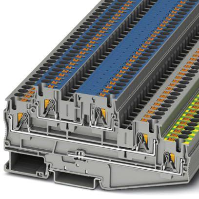 клемма защитного провода pt 4-pe/l/n phoenix contact 3002614 от BTSprom.by