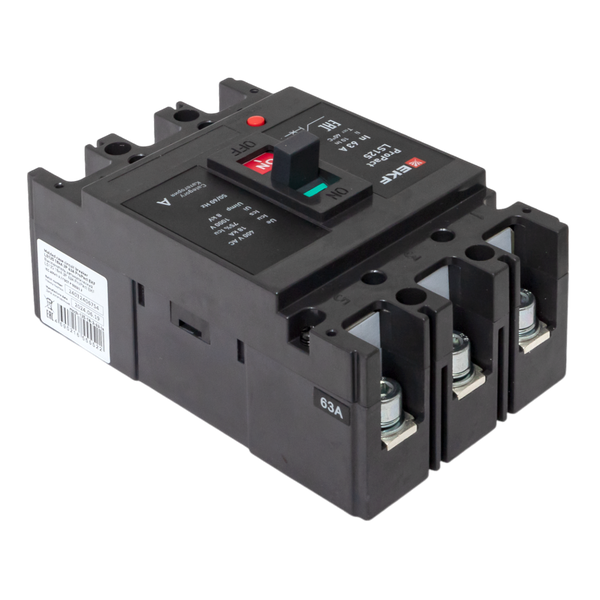  Выключатель автоматический 3п 63А 18кА LS125 ProPact EKF mccb-125-18-3-63-ls фото в каталоге от BTSprom.by