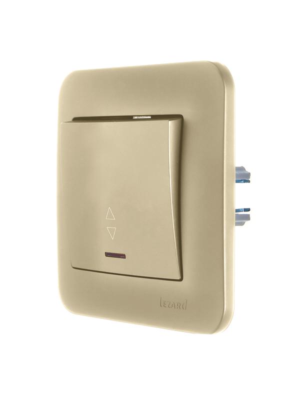 переключатель проходной 1-кл. 1п сп asti 10а ip20 с подсветкой зол. lezard 7081-3636-114 от BTSprom.by