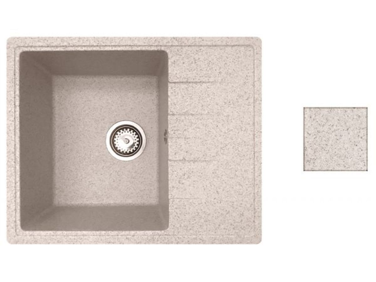 мойка кухонная из искусственного камня platinum гранит 570х465 мм, av engineering av765495pgta от BTSprom.by