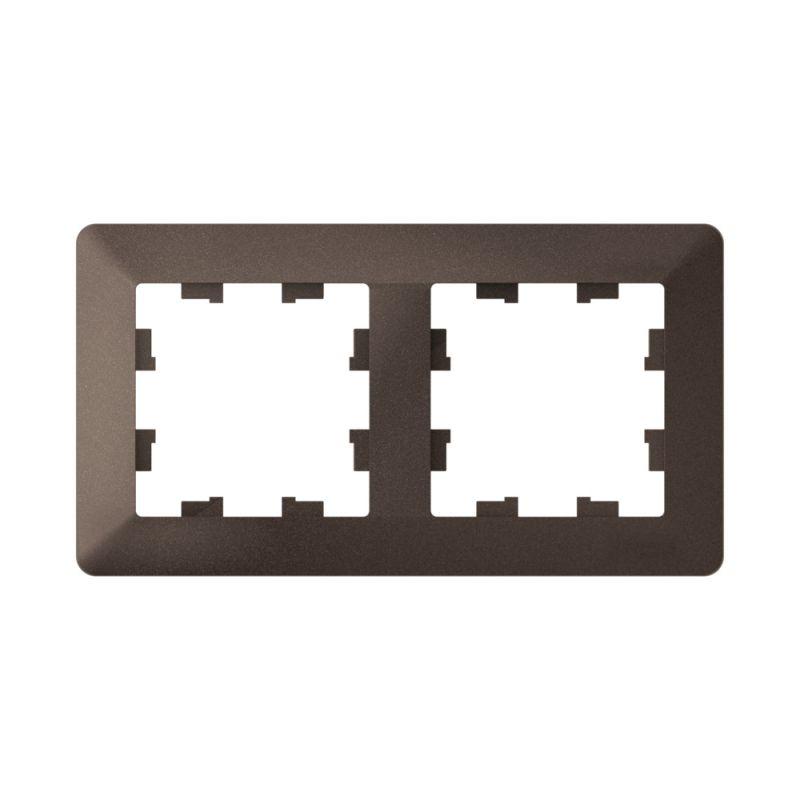  Рамка 2-м AtlasDesign Air мокко/дым. черн. SE ATN220602 фото в каталоге от BTSprom.by