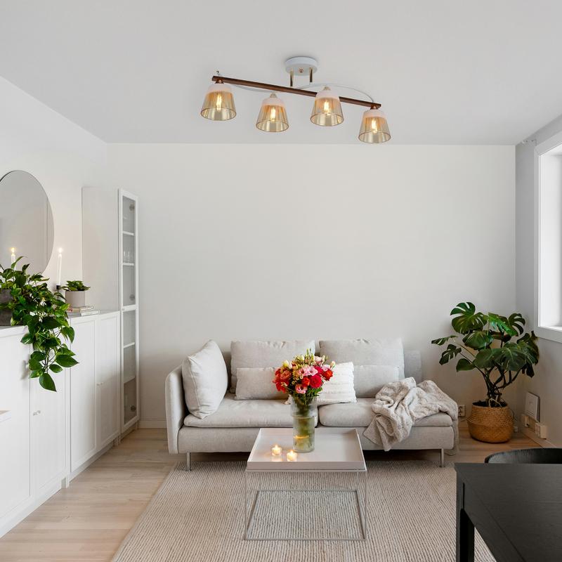  Люстра Glasses 60Вт E27х4 IP20 Freya FR5156PL-04WG фото в каталоге от BTSprom.by