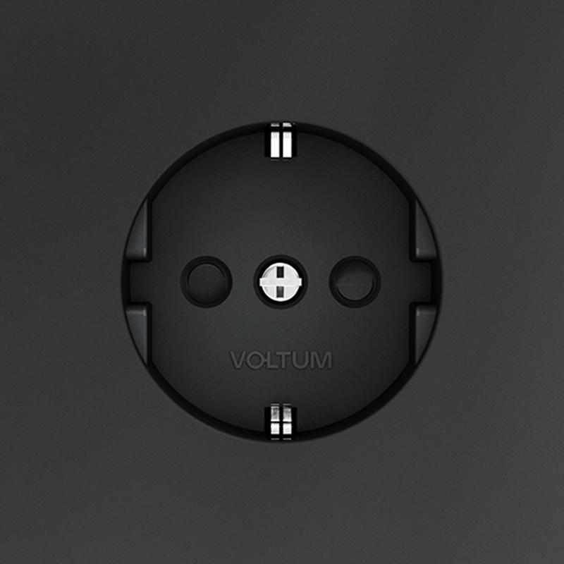  Розетка 1-м СП S70 16А с заземл. защ. шторки механизм графит Voltum VLS040207 фото в каталоге от BTSprom.by