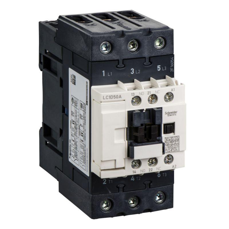контактор d50 3п 50а кат. 220в ac ac-3 440в sche lc1d50am7 от BTSprom.by