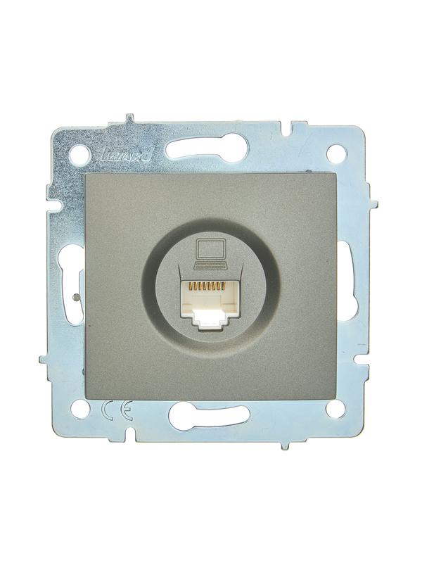 розетка компьютерная 1-м сп asti ip20 rj45 механизм cat 5e платина. lezard 7081-3588-139 от BTSprom.by