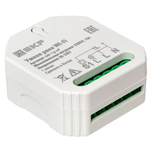  Реле в подрозетник 1-канальное Умное Wi-Fi Connect EKF ssh-1g-wf фото в каталоге от BTSprom.by