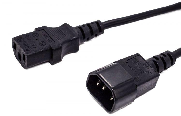 кабель питания c13 - c14 3х0.75 220в 10а 2200вт 1.8м черн. filum fl-pc10-c13-c14-1.8m от BTSprom.by