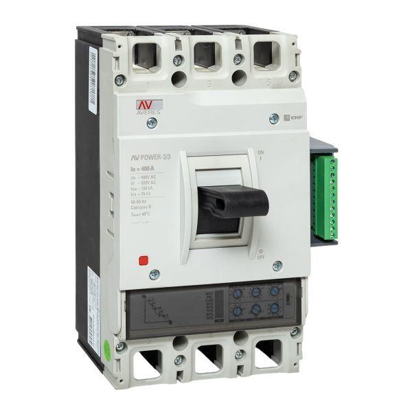 выключатель автоматический 400а 100ка av power-3/3 etu2.2 averes ekf mccb-33-400h-2.2-av от BTSprom.by