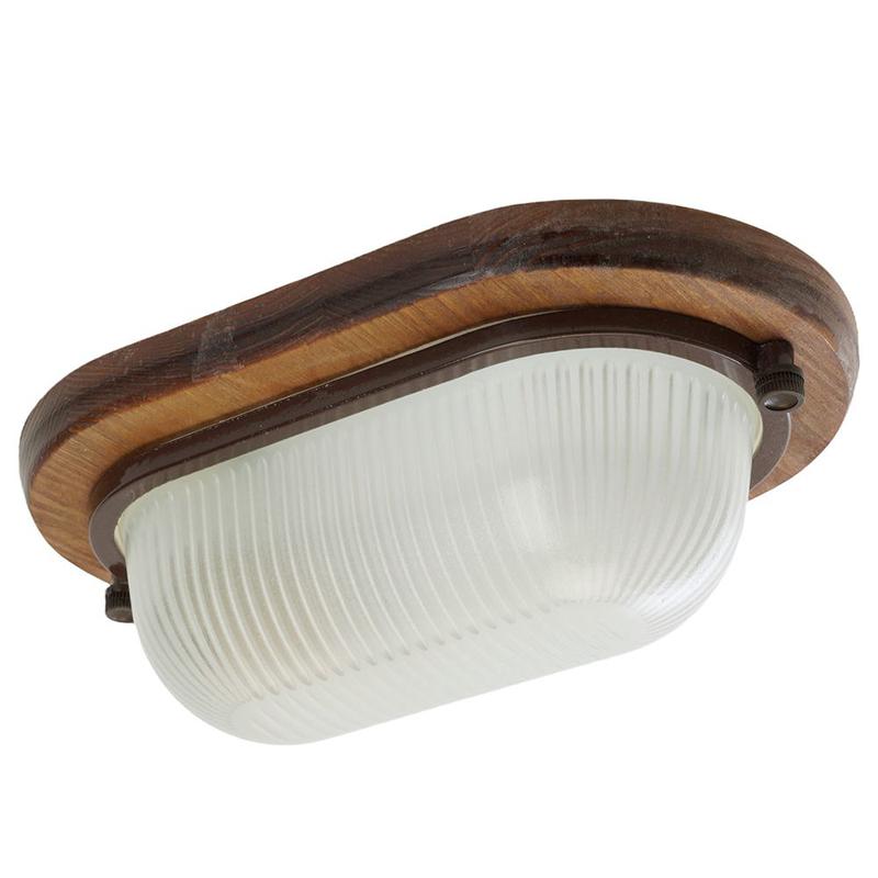 светильник накладной ip54 220в 60вт е27 дерево орех овал нбо 04-60-021 11575 feron 11575 от BTSprom.by