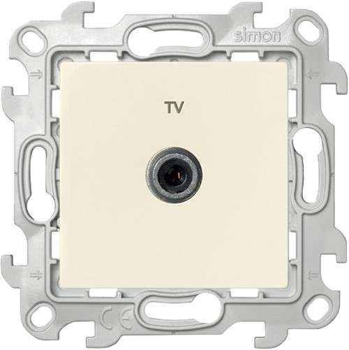 розетка телевизионная одиночная tv сп simon 24 ip20 механизм сл. кость simon 2450477-031 от BTSprom.by