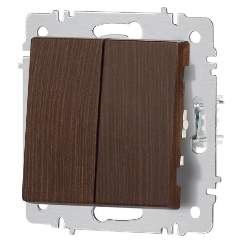  Выключатель 2-кл. СП Accent 6-104-10 10А IP20 250В AL/CU венге Intro Б0063501 фото в каталоге от BTSprom.by