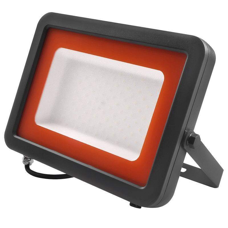 прожектор светодиодный pfl-s2 100вт 6500к ip65 220–240в с клапаном закален. матов. стекло сер. jazzway 2853325d от BTSprom.by