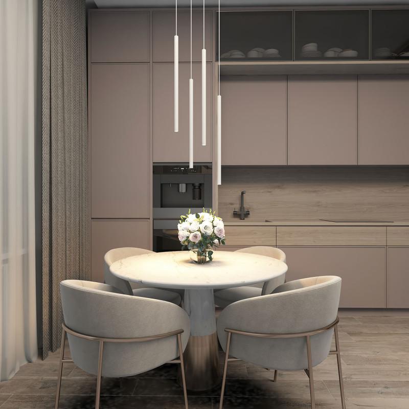  Светильник 5Вт 3000К IP20 подвесной со встроен. светодиодом алюм. бел. DENKIRS 680442 фото в каталоге от BTSprom.by