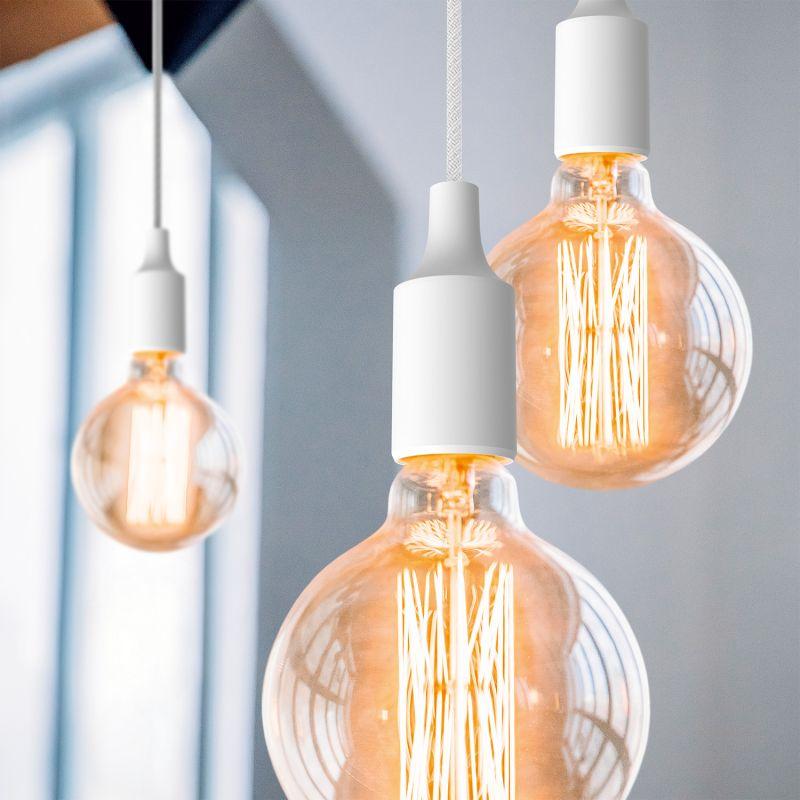  Светильник Decor E27 IP20 200-240В 1м подвесной бел. GAUSS PL012 фото в каталоге от BTSprom.by