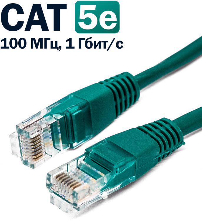 патч-корд u/utp кат.5e 26 awg (7х0.16мм) cca pvc 5м зел. filum fl-u5-5m-g от BTSprom.by
