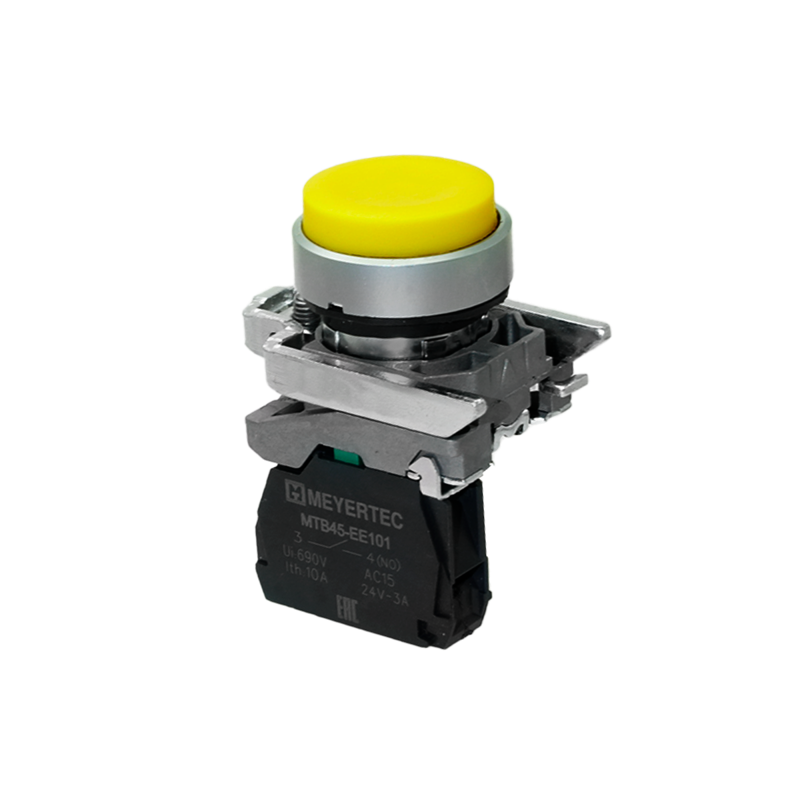 кнопка выступающая 1no ip65 металл mtb4-bl51 желт. овен 137133 от BTSprom.by