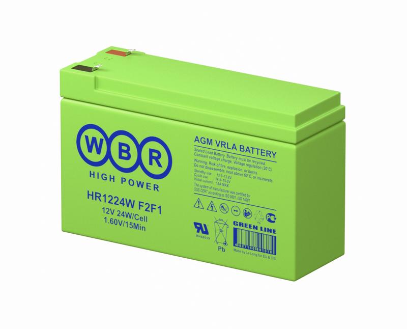 аккумулятор 12в 6.6а.ч wbr hr1224w f2f1 wbr от BTSprom.by