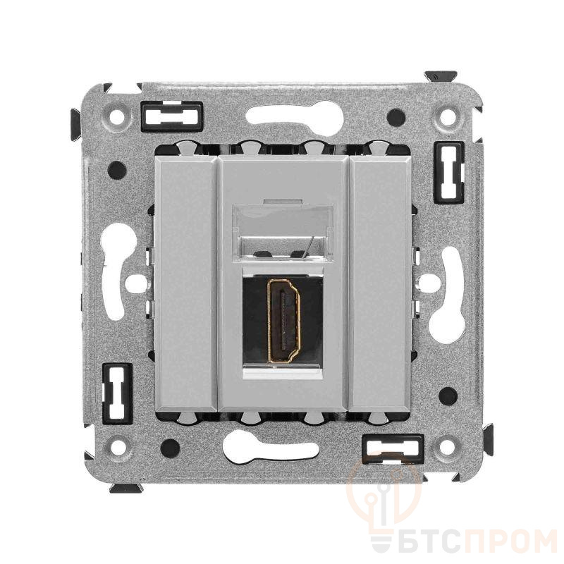 Розетка HDMI 1-м СП Avanti "Закаленная сталь" тип А-А DKC 4404253 фото в каталоге от BTSprom.by  Розетка HDMI 1-м СП Avanti "Закаленная сталь" тип А-А DKC 4404253 фото в каталоге от BTSprom.by