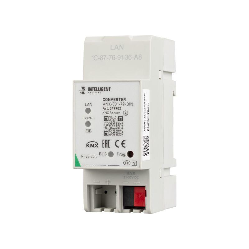 конвертер knx-301-72-din grey (bus rj-45 knx-ip) ip20 пластик intelligent arlight 049902 от BTSprom.by