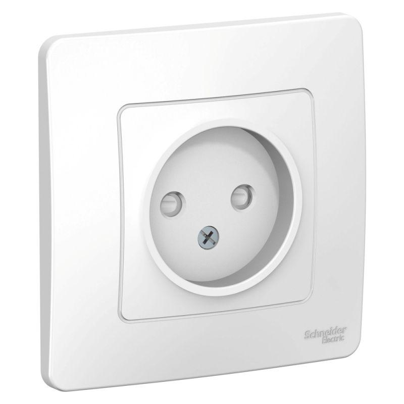 розетка 1-м сп blanca 16а ip20 250в без заземл. защ. шторки бел. se blnrs000111 от BTSprom.by