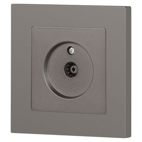  Розетка телевизионная одиночная TV СП Accent 6-301-09 IP20 титан Intro Б0063618 фото в каталоге от BTSprom.by