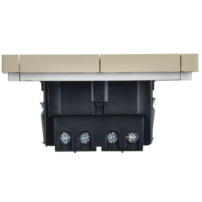  Выключатель перекрестный 2-кл. СП FORTE&PIANO 10А FP409 ваниль IEK FP-V23-0-10-1-K10 фото в каталоге от BTSprom.by