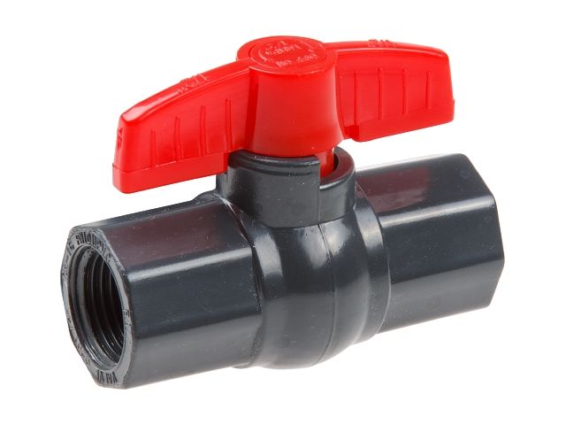 кран шар. 1/2" вн.-вн., av engineering (полипропилен, макс.  16 бар, макс.  40 °с) ave159026 от BTSprom.by