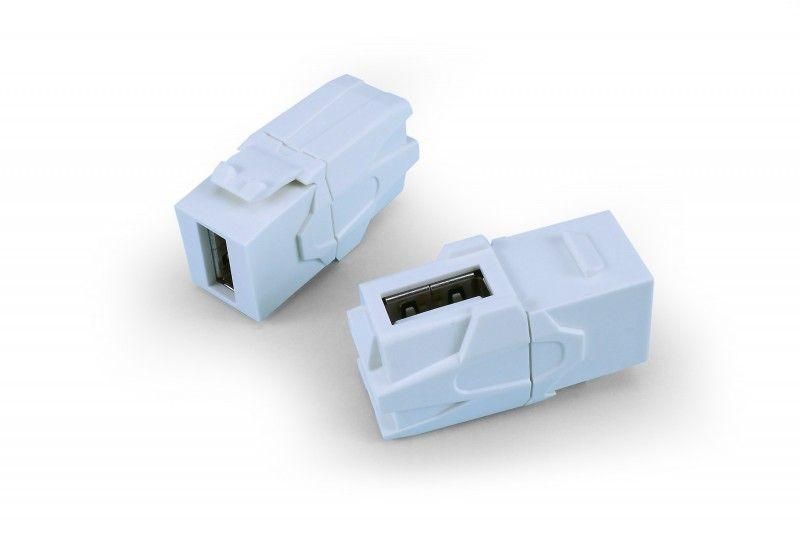 вставка kj1-usb-va2-wh формата keystone jack с прох. адапт. usb 2.0 (type a) 90 градусов rohs бел. hyperline 247403 от BTSprom.by