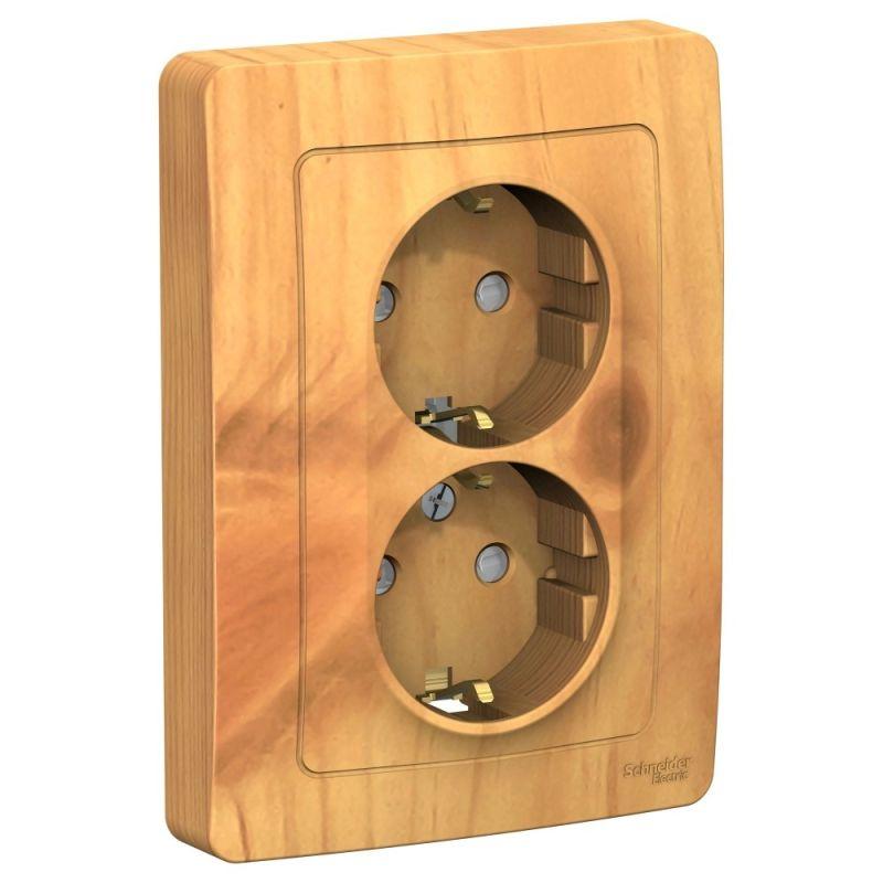 розетка 2-м сп blanca 16а ip20 250в с заземл. защ. шторки ясень se blnrs001125 от BTSprom.by