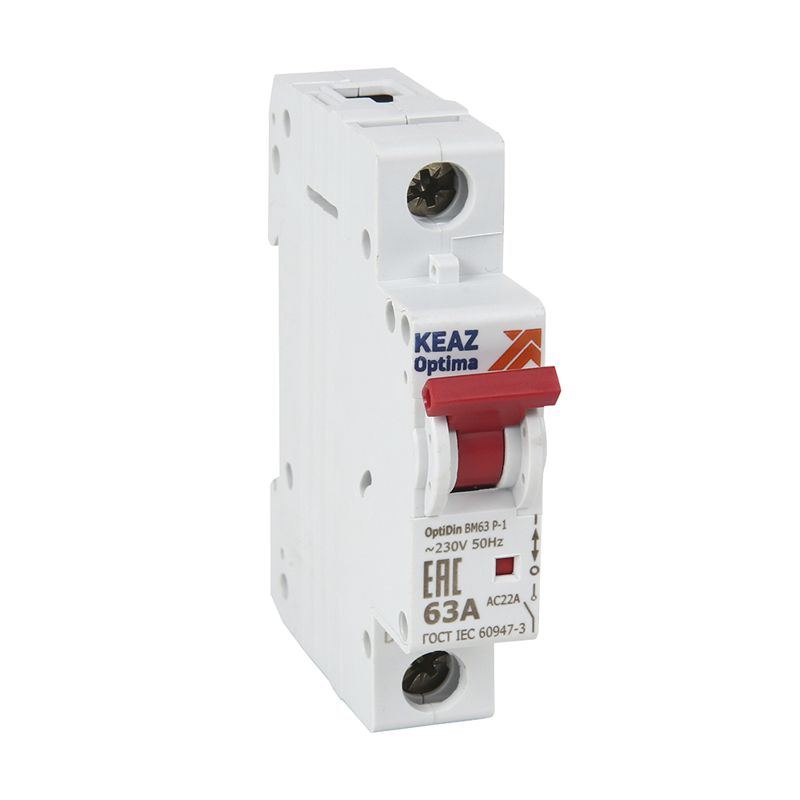 выключатель нагрузки модульный 1п 40а optidin bm63p-140 ухл3 рег (вм63р) кэаз 243385 от BTSprom.by